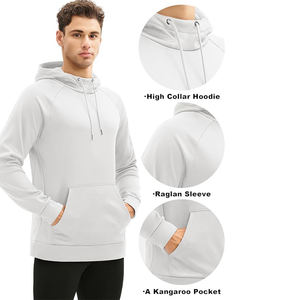 Sweat à capuche pour homme avec broderie appliquée, design personnalisé, motif uni, polaire d'hiver, style streetwear, col à capuche - Product Image 2