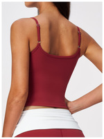 Débardeur de yoga respirant et très élastique pour femme avec logo frontal, anti-bactérien, désodorisant, coupe ajustée, vêtements de sport pour la gym
