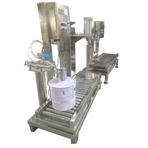 Commercial plastic bucket weighing filling machine for liquid product