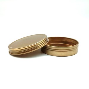 Scatola di Latta Vuota per Alimenti con Coperchio a Vite, Etichette Personalizzate, Finitura Dorata Ermetica per Confezionamento di Snack e Caramelle - Product Image 4