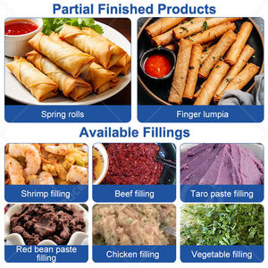 OCEAN Finger Lumpia Vietnamese Rice <b>Paper</b> Roll Sheets Folding Filling <b>Make</b> <b>Machine</b> Spring Roll <b>Production</b> Line - Product Image 5