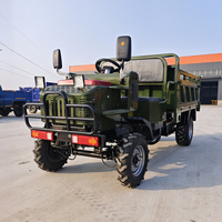 Petit camion à benne basculante diesel à quatre roues motrices, carrosserie de conteneur, véhicule de transport agricole pour l'ingénierie minière avec boîte de vitesses