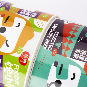 Autocollant d'étiquette adhésive personnalisé Transparent étiquettes imprimées étanches pour l'emballage alimentaire peut - Product Image 1