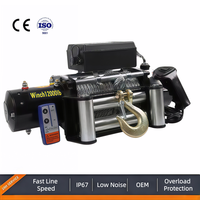Treuil électrique étanche CE anti-saut de corde, frein automatique, télécommande sans fil, 12V 24V, pour 4x4, SUV, remorque tout-terrain, fabriqué en Chine