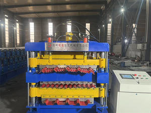 เครื่องขึ้นรูปลอนหลังคาแบบม้วน แอฟริกาใต้ ชุบสังกะสี สามชั้น รุ่น IBR 686/925 แผ่นหลังคาโลหะ หน้าจอสัมผัส 15 เมตร/นาที - Product Image 2