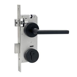 Nhà sản xuất trực tiếp xinjj 2025 mô hình mới bền Bảo mật cao màu đen hiện đại khóa cửa thép không gỉ đặt dễ dàng cài đặt - Product Image 1