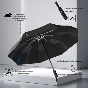 Cross-border Three-fold Folding Memory Patch Umbrella Wholesale Sunny Rainy Customized Business Advertising Automatic Umbrella