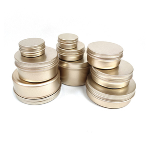 Wholesale Custom <strong>Round</strong> Aluminium Hair Wax <strong>Tin</strong> Jar For Lip Balm Cosmetic <strong>Tin</strong> <strong>Box</strong> Packaging with Screw Lid - Product Image 1