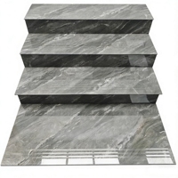 Marche d'escalier en porcelaine antidérapante à haute brillance, personnalisable (marche et risque), avec rainure originale antidérapante