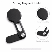 Logo Kustom MagSafe Magnetic Laptop Phone Stand Lipat Aluminium Penyangga Samping Label Pribadi Grosir Hadiah