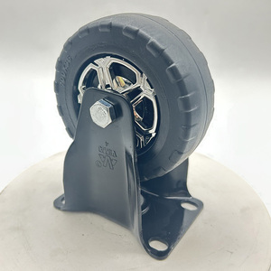 Roue pivotante en nylon et caoutchouc VIMA 100 mm avec roulement à billes, capacité de charge 140 kg, roues de chariot électrophorétiques pour équipements - Product Image 3