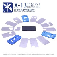 MiJing Z20 Pro 14IN 1 Luminaire Pour iPhone X-13 pro max Couche Intermédiaire Carte Mère À Souder Rebillage Plate-Forme Avec Pochoir