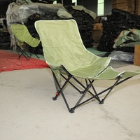 Chaise de camping pliante moderne en acier inoxydable pour l'extérieur, portable, ultra-légère, écologique, couleur personnalisable, siège de plage grand format Moon