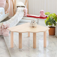 Platform Permainan Hamster Kayu Segitiga, Furnitur Hewan Peliharaan Kecil, Meja Tinggi Indoor untuk Hamster Dwarf, Gerbil, Tikus