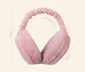<span class=keywords><strong>Cache</strong></span>-oreilles d'hiver élégant pour femmes <span class=keywords><strong>Cache</strong></span>-oreilles en <span class=keywords><strong>laine</strong></span> de haute qualité en peluche réglable en fausse fourrure de lapin - Product Image 5