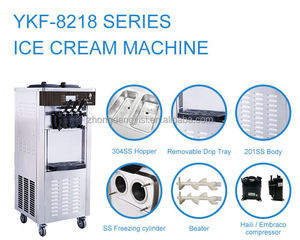 NYF-8218 Cream Soft <b>Ice</b> Cream <b>Machine</b> 2200W Business 20-28 L/H Soft <b>Ice</b> Cream Making <b>Machine</b> - Product Image 5