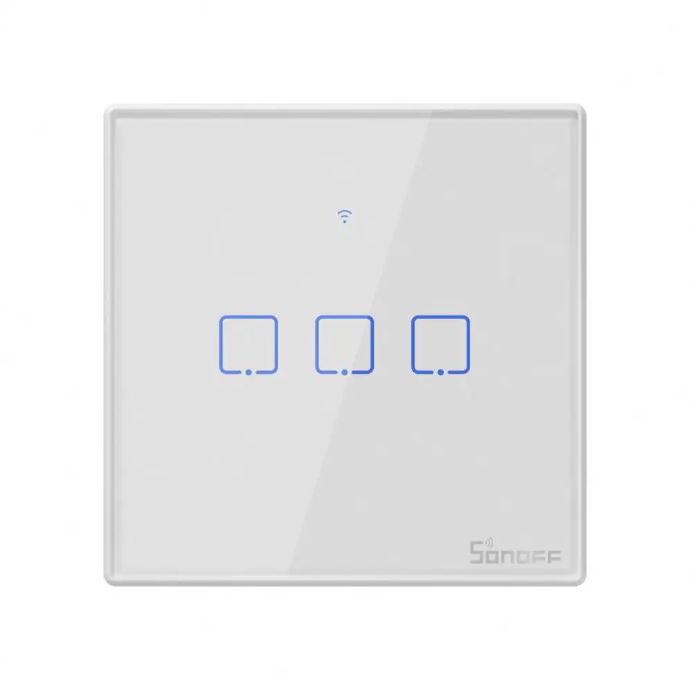 SONOFF T2 EU 3GANG RF 433Mhz remote wifi ewelink controlled power smart light switch Neutral and live wire