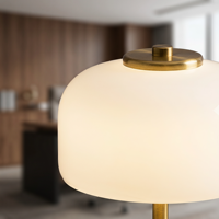 Lampe de table sans fil moderne en forme de champignon, lampe de bureau LED rechargeable 2000 mAh, veilleuse rétro tactile à intensité variable pour restaurant et chambre à coucher