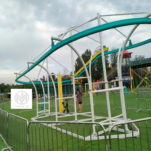 Hot Sale Mini Backyard Spinning Rollercoaster Human Pedal Powered Roller Coaster Amusement Park Rides For Kids