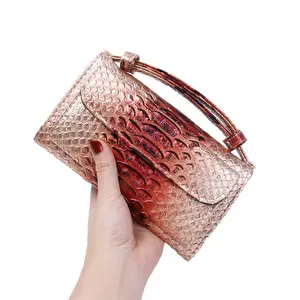 Hot Sales Elegance Lady Clutch Bags Handbags Snake Skin Pattern Shoulder Bags