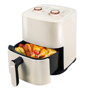Friteuse à air électrique double panier en plastique grande capacité, antiadhésive PTFE, facile à nettoyer, forme carrée, pour usage domestique – Offre Spéciale - Product Image 1
