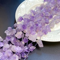 Perles de cristal d'améthyste naturelle brute, perles d'améthyste brutes en vrac pour la fabrication de bijoux DIY (bracelets, colliers), vente en gros