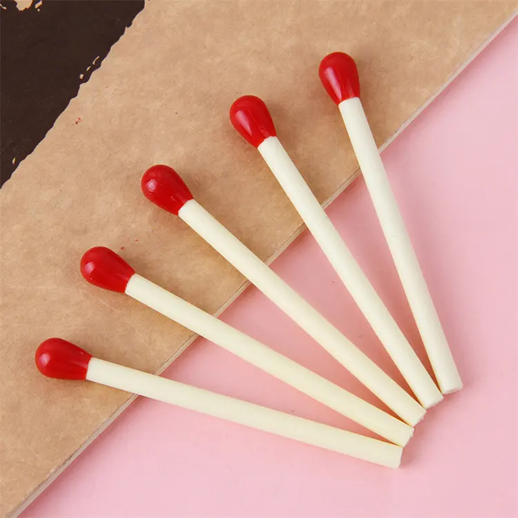 Mini Schattige Match Vorm Plastic Matchstick Balpen Reclamepen Voor Kinderen