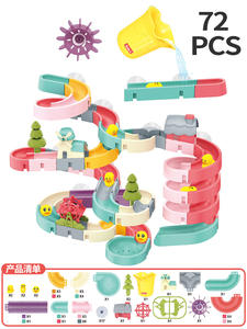 Mur <span class=keywords><strong>de</strong></span> toboggan pour enfants gros blocs <span class=keywords><strong>de</strong></span> construction <span class=keywords><strong>de</strong></span> particules assemblés <span class=keywords><strong>puzzle</strong></span> et amusant Rolling ball bébés tournent la musique jouets <span class=keywords><strong>de</strong></span> <span class=keywords><strong>bain</strong></span> - Product Image 5