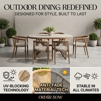 Modern Bahçe Yemek Seti Her Hava Koşuluna Uygun Alüminyum Alaşımlı Masa ve PE Rattan Sandalyeler, Villa İçin Su Geçirmez Minderlerle