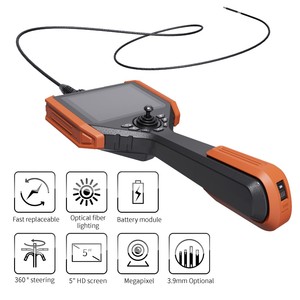 Digital <strong>Borescope</strong> Camera 4mm 5 Inch Optical Fiber Illumination 720P Industrial Endoscope Videoscope Inspection <strong>System</strong> - Product Image 2
