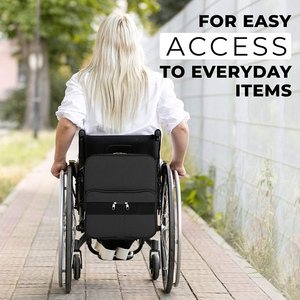 Wheelchair Accessories Geometric Pattern Polyester Zipper Side Organizer Storage Bag Armrest Pouch Manual Scooters <b>Rollators</b> - Product Image 5