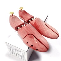 Calzadores de madera de cedro de alta calidad con doble tubo, personalizados para hombre, de marca, usables.