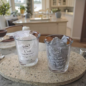 Ly thủy tinh trong suốt 350ML dùng hàng ngày, thiết kế đơn giản cổ điển, thích hợp cho quán cà phê, cà phê đá Mỹ, nước ép, đồ uống lạnh - Product Image 2