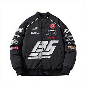 Blouson Bomber Homme Décontracté Vintage Teint Uni Style Hip-hop Urbain Américain Grande Taille Automne Hiver - Product Image 4