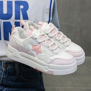 Zapatillas informales con estampado de estrellas para mujer, zapatos con cordones y suela suave, calzado diario cómodo y a la moda para estudiantes, talla pequeña - Product Image 1