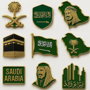 Adesivi Metallici Smaltati Personalizzati con Motivi del Medio Oriente e Arabia Saudita, Badge e Spille Souvenir da Viaggio - Product Image 5