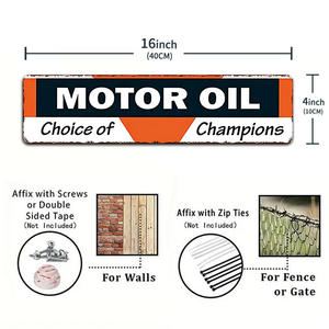 Letrero Metálico Retro de Marca de Aceite para Motor, Texaco, Gulf, Lucas Oil, Decoración de Pared para Garaje, Cueva del Hombre, Taller Mecánico - Product Image 3