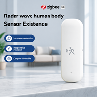 Détecteur de présence humaine Zigbee à ondes radar 24 GHz, contrôle à distance et via application pour l'intégration dans la maison intelligente