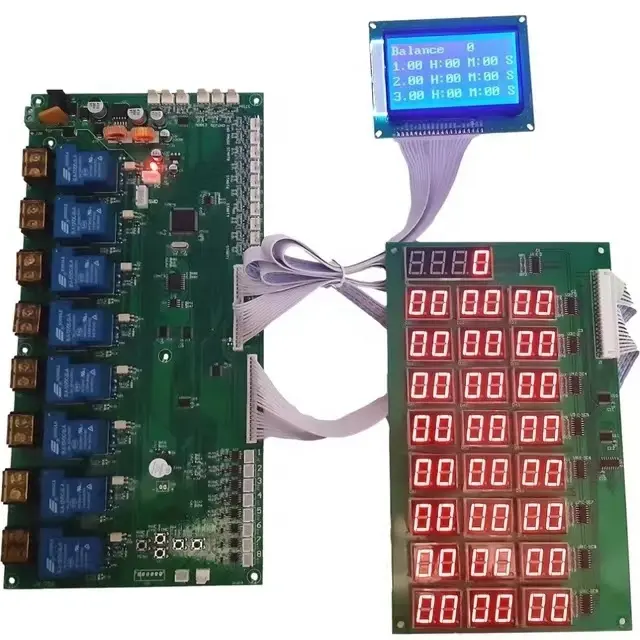 JY-258 8 Channels Time Control Board Coin Banknote Operated Timer PCB for Car Washing Machine