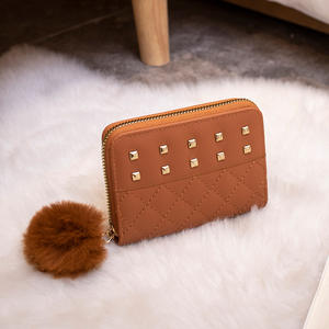 <span class=keywords><strong>2023</strong></span> femmes en cuir PU petit pli accordéon portefeuille fermeture à glissière RFID bloquant la fonction antivol porte-carte de crédit sac à main - Product Image 5