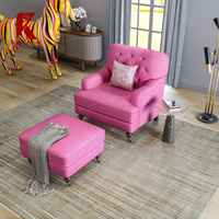 Canapé simple à boutons de conception européenne, mobilier de salon moderne, ensembles de canapés en tissu uniques pour une utilisation multi-espaces