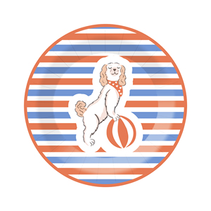 DAMAI - Juego de Vajilla Desechable Personalizado con Temática Animal, con Diseño de Perro y Nudo, Plato de Papel Estriado, Vaso y Servilleta para Fiestas - Product Image 4