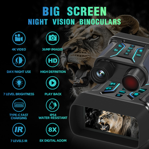 GOYOJO NV2183 Telecamera Notturna Impermeabile 8X di Alta Qualità, Video 4K Ultra HD a Colori, Visione Notturna a Infrarossi Portatile per Esterni - Product Image 3