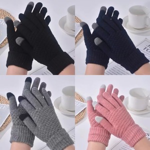 Bán Buôn New Găng Tay Lông Lột-Lót Windproof Lạnh Chịu Mài Mòn Cưỡi Dễ Thương Đan Màn Hình Cảm Ứng Sinh Viên Mùa Đông Găng Tay Ấm Áp Cho Phụ Nữ - Product Image 1