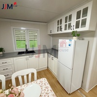 JJM Villa Modulaire Préfabriquée de Luxe Moderne 2, 3 Chambres, 20, 30, 40 pieds, avec Panneaux Solaires, Maison Conteneur Extensible, Hôtel