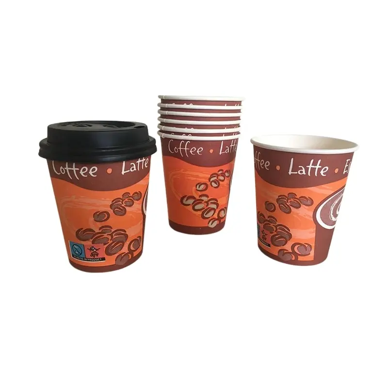 Gobelet en papier blanc jetable pour thé glacé, cappuccino, chocolat personnalisé