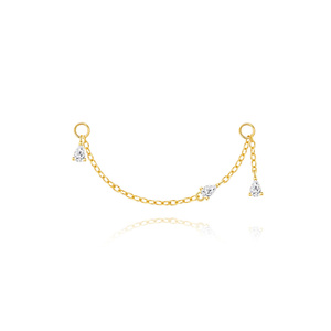 Cadena de Plata de Ley S925 con Múltiples Circonitas Cúbicas 5A en Forma de Lágrima - Product Image 1