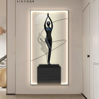 Lampe murale LED moderne en aluminium et tissu, motif abstrait lumineux, pour salon, salle à manger, chevet