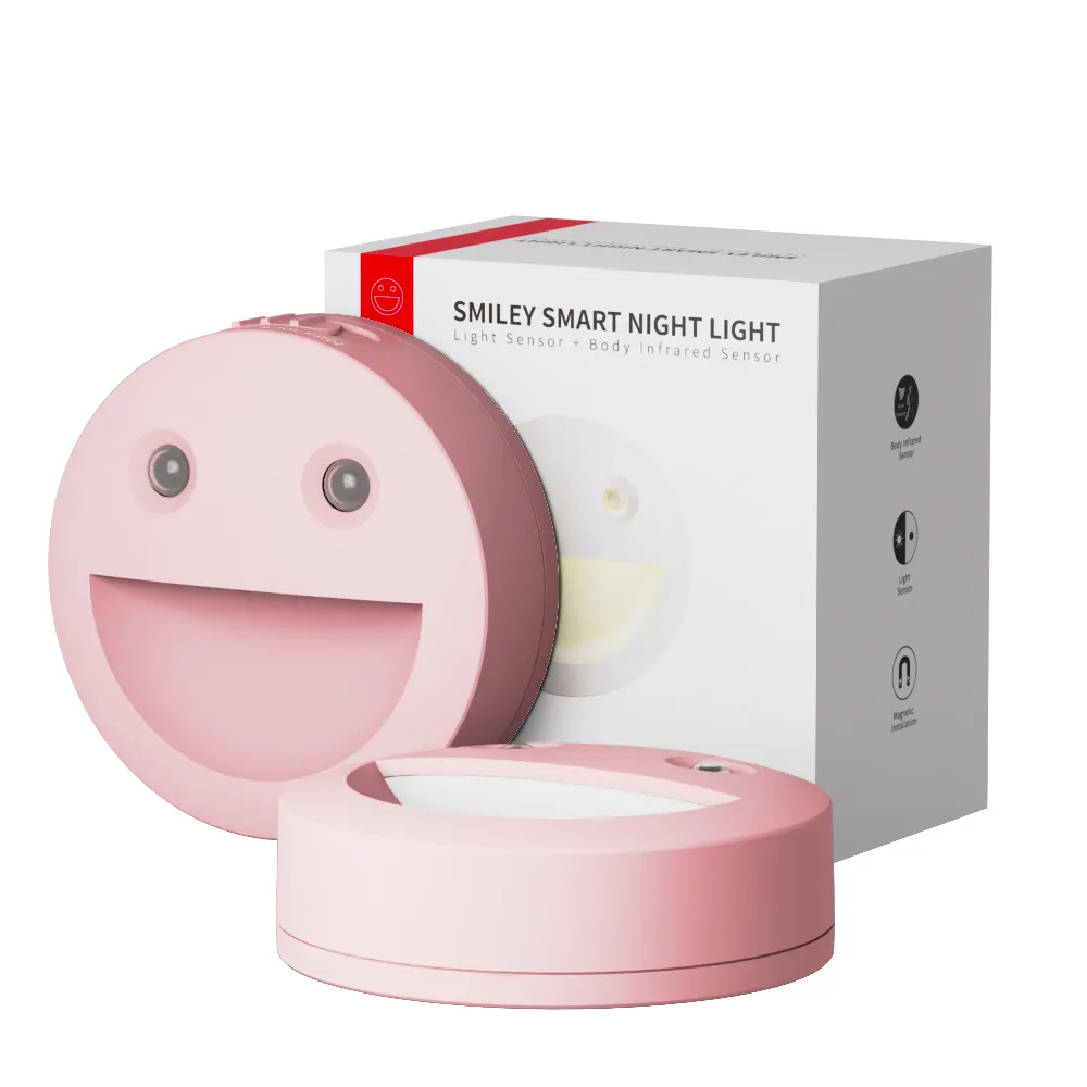 Nieuwe Producten Redelijke Prijs Kleine Schattige Led Sensor Nachtlampje Roze Ronde Lamp Voor Kinderen Kamer Meisje Abs Acryl Draadloos