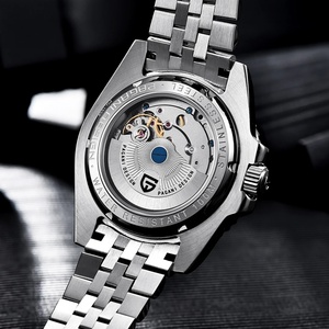 Nouvelle montre automatique mécanique pour homme PAGANI DESIGN 1662 Top Sapphire GMT en acier inoxydable, étanche - Product Image 6